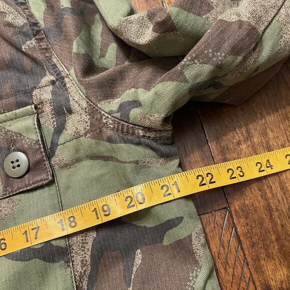 Abercrombie & Fitch Jacket Mens Small Camo Quilted Lined Military Button Up - Picture 10 of 12